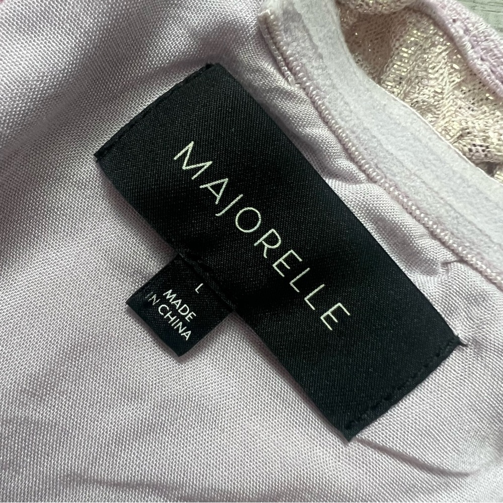 MAJORELLE Solandia Mini Dress Jacquard, Puff-Sleeve Large - Picture 9 of 16